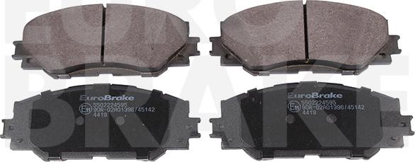 Eurobrake 5502224595 - Тормозные колодки, дисковые, комплект autosila-amz.com