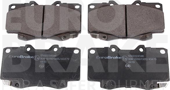 Eurobrake 5502224596 - Тормозные колодки, дисковые, комплект autosila-amz.com