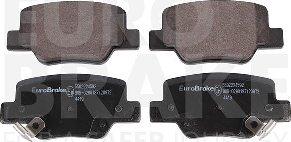Eurobrake 5502224592 - Тормозные колодки, дисковые, комплект autosila-amz.com