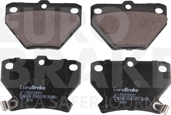Eurobrake 5502224557 - Тормозные колодки, дисковые, комплект autosila-amz.com
