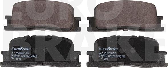 Eurobrake 55022245109 - Тормозные колодки, дисковые, комплект autosila-amz.com