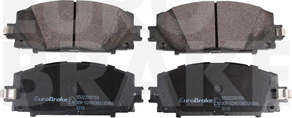 Eurobrake 55022245104 - Тормозные колодки, дисковые, комплект autosila-amz.com