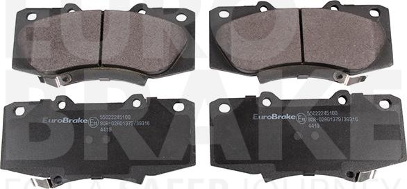 Eurobrake 55022245100 - Тормозные колодки, дисковые, комплект autosila-amz.com