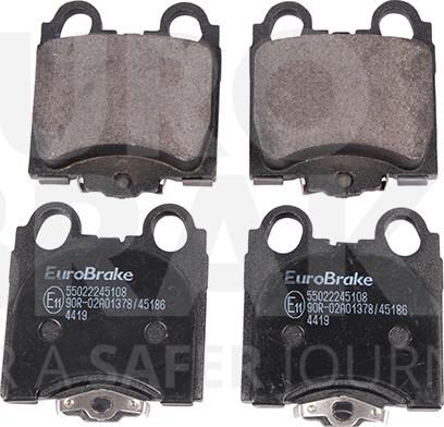 Eurobrake 55022245108 - Тормозные колодки, дисковые, комплект autosila-amz.com