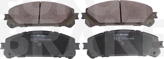 Eurobrake 55022245107 - Тормозные колодки, дисковые, комплект autosila-amz.com