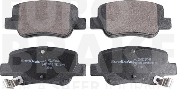 Eurobrake 5502224589 - Тормозные колодки, дисковые, комплект autosila-amz.com