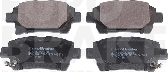 Eurobrake 5502224588 - Тормозные колодки, дисковые, комплект autosila-amz.com