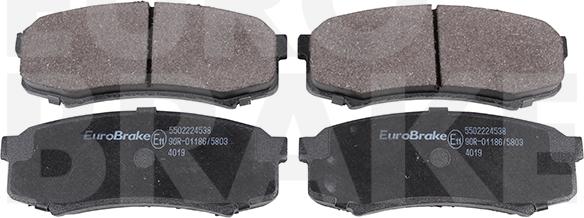 Eurobrake 5502224538 - Тормозные колодки, дисковые, комплект autosila-amz.com