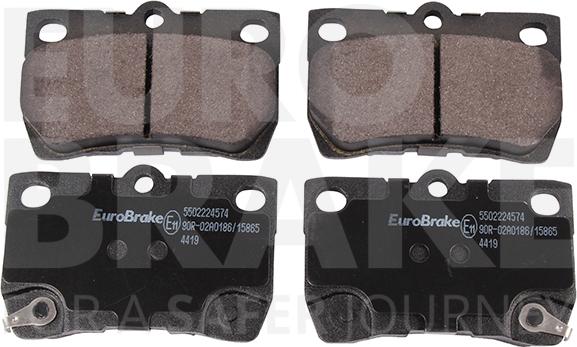 Eurobrake 5502224574 - Тормозные колодки, дисковые, комплект autosila-amz.com