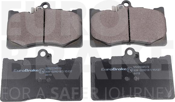 Eurobrake 5502224573 - Тормозные колодки, дисковые, комплект autosila-amz.com