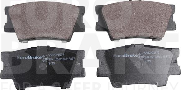 Eurobrake 5502224577 - Тормозные колодки, дисковые, комплект autosila-amz.com