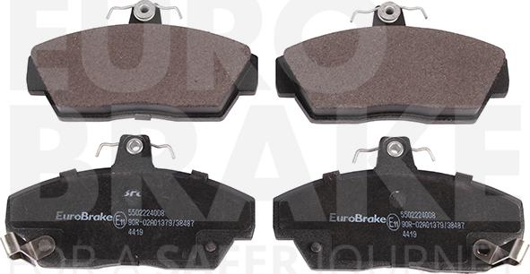 Eurobrake 5502224008 - Тормозные колодки, дисковые, комплект autosila-amz.com
