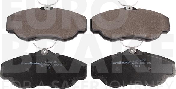 Eurobrake 5502224012 - Тормозные колодки, дисковые, комплект autosila-amz.com