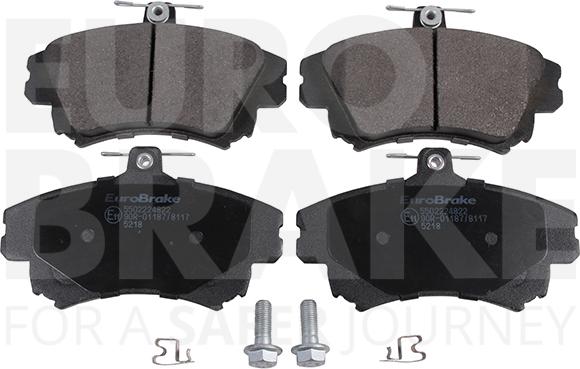 Eurobrake 5502224822 - Тормозные колодки, дисковые, комплект autosila-amz.com