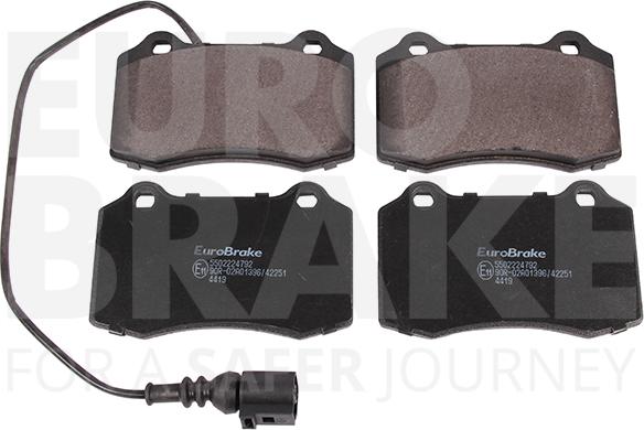 Eurobrake 5502224792 - Тормозные колодки, дисковые, комплект autosila-amz.com