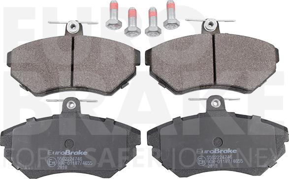 Eurobrake 5502224746 - Тормозные колодки, дисковые, комплект autosila-amz.com