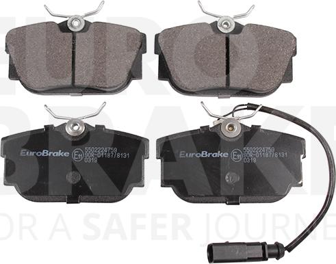 Eurobrake 5502224759 - Тормозные колодки, дисковые, комплект autosila-amz.com