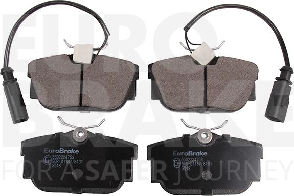 Eurobrake 5502224753 - Тормозные колодки, дисковые, комплект autosila-amz.com