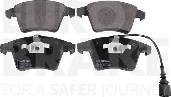 Eurobrake 5502224761 - Тормозные колодки, дисковые, комплект autosila-amz.com