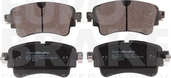 Eurobrake 55022247148 - Тормозные колодки, дисковые, комплект autosila-amz.com