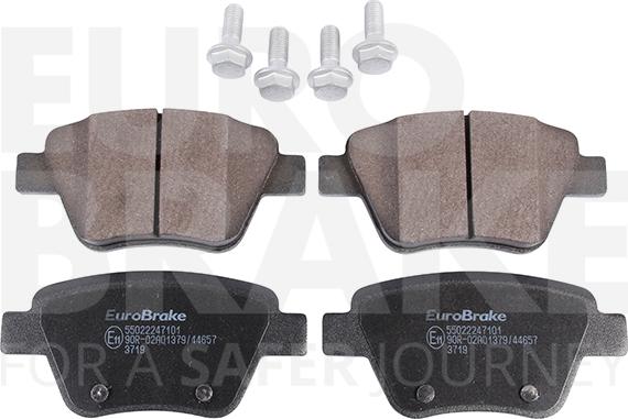 Eurobrake 55022247101 - Тормозные колодки, дисковые, комплект autosila-amz.com