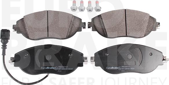 Eurobrake 55022247111 - Тормозные колодки, дисковые, комплект autosila-amz.com