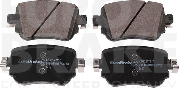 Eurobrake 55022247117 - Тормозные колодки, дисковые, комплект autosila-amz.com