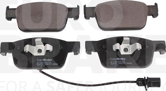 Eurobrake 55022247124 - Тормозные колодки, дисковые, комплект autosila-amz.com