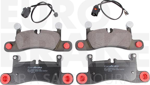 Eurobrake 55022247120 - Тормозные колодки, дисковые, комплект autosila-amz.com