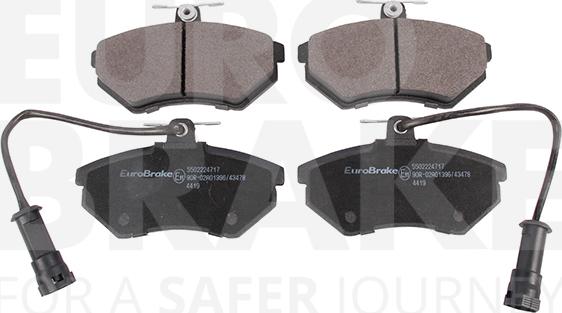 Eurobrake 5502224717 - Тормозные колодки, дисковые, комплект autosila-amz.com