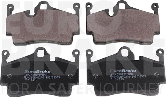 Eurobrake 5502225616 - Тормозные колодки, дисковые, комплект autosila-amz.com