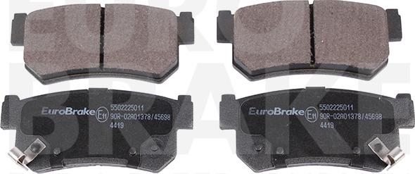Eurobrake 5502225011 - Тормозные колодки, дисковые, комплект autosila-amz.com