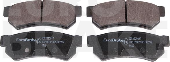 Eurobrake 5502225017 - Тормозные колодки, дисковые, комплект autosila-amz.com