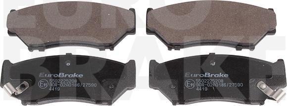 Eurobrake 5502225208 - Тормозные колодки, дисковые, комплект autosila-amz.com