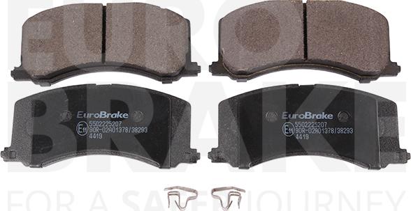 Eurobrake 5502225207 - Тормозные колодки, дисковые, комплект autosila-amz.com