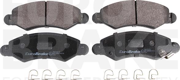 Eurobrake 5502225216 - Тормозные колодки, дисковые, комплект autosila-amz.com