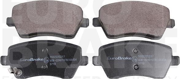 Eurobrake 5502225217 - Тормозные колодки, дисковые, комплект autosila-amz.com