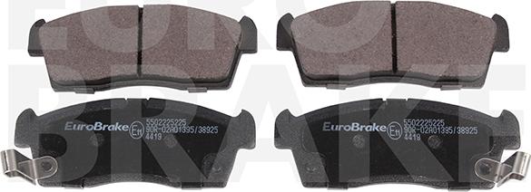 Eurobrake 5502225225 - Тормозные колодки, дисковые, комплект autosila-amz.com
