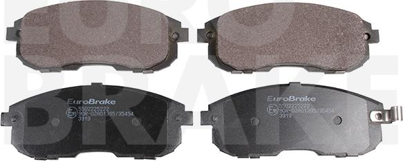 Eurobrake 5502225222 - Тормозные колодки, дисковые, комплект autosila-amz.com