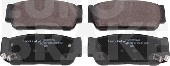 Eurobrake 5502225705 - Тормозные колодки, дисковые, комплект autosila-amz.com