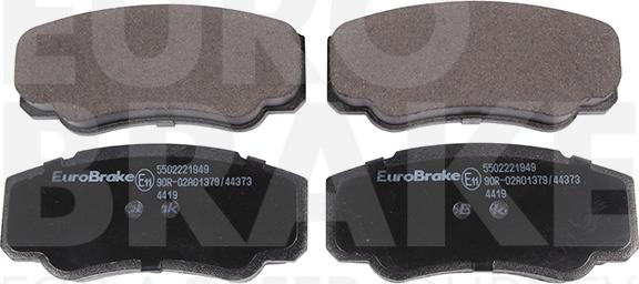 Eurobrake 5502221949 - Тормозные колодки, дисковые, комплект autosila-amz.com