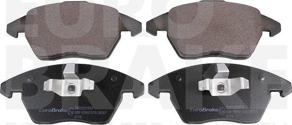 Eurobrake 5502221953 - Тормозные колодки, дисковые, комплект autosila-amz.com