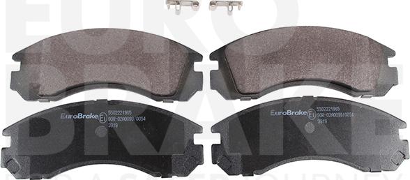 Eurobrake 5502221965 - Тормозные колодки, дисковые, комплект autosila-amz.com