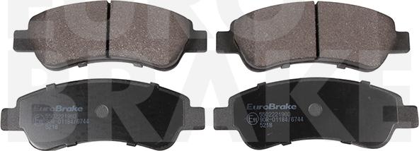 Eurobrake 5502221960 - Тормозные колодки, дисковые, комплект autosila-amz.com