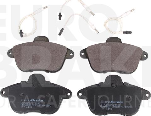 Eurobrake 5502221933 - Тормозные колодки, дисковые, комплект autosila-amz.com