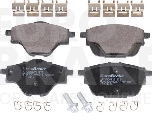 Eurobrake 5502221976 - Тормозные колодки, дисковые, комплект autosila-amz.com