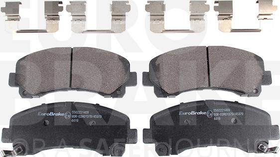 Eurobrake 5502221409 - Тормозные колодки, дисковые, комплект autosila-amz.com