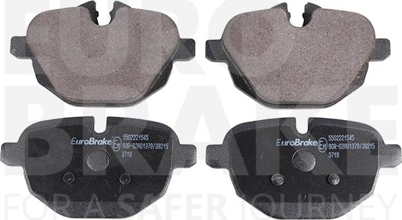 Eurobrake 5502221545 - Тормозные колодки, дисковые, комплект autosila-amz.com