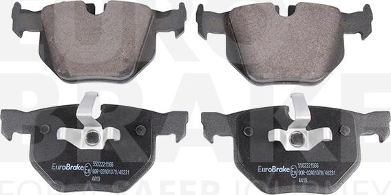 Eurobrake 5502221566 - Тормозные колодки, дисковые, комплект autosila-amz.com