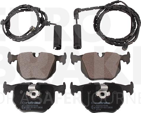 Eurobrake 5502221518 - Тормозные колодки, дисковые, комплект autosila-amz.com